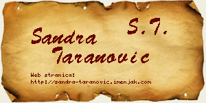 Sandra Taranović vizit kartica
